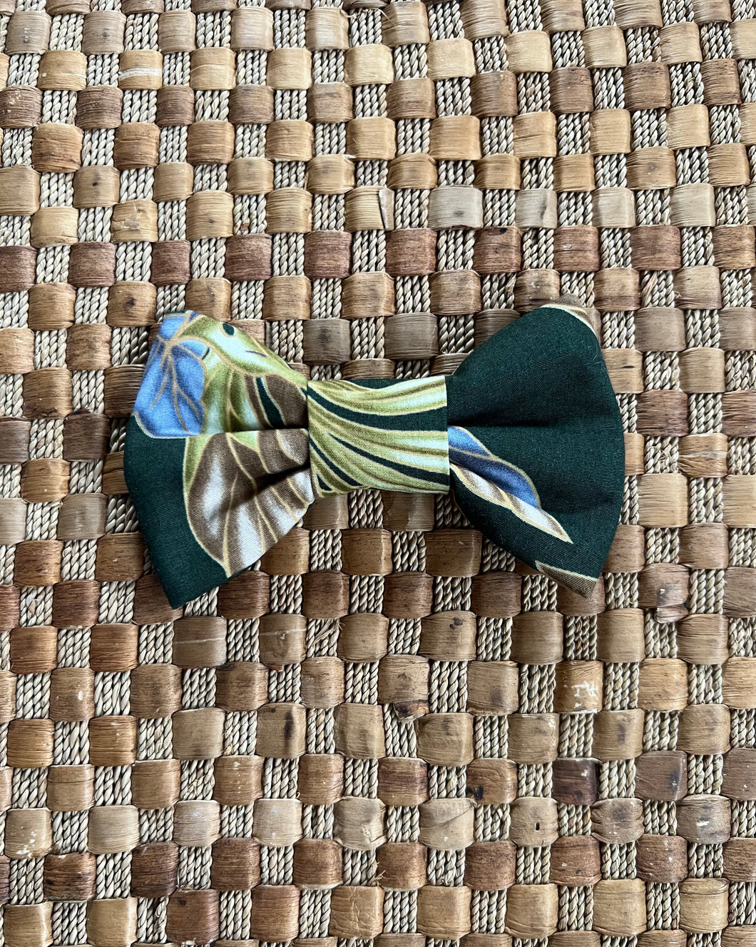 Blue Monstera Bow Tie