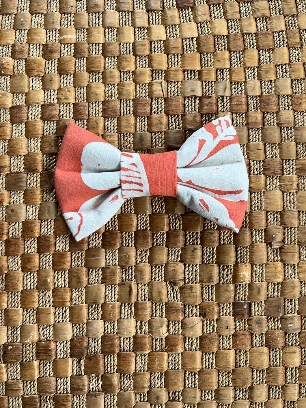 Orange Hibiscus Bow Tie