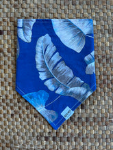 Load image into Gallery viewer, Blue Aqua Leaves Bandana
