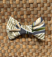 Load image into Gallery viewer, Grey Bird of Paradise Bow Tie

