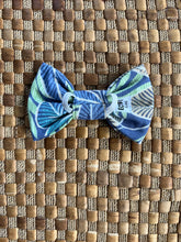 Load image into Gallery viewer, Blue Tropical Leaves Bow Tie
