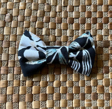 Load image into Gallery viewer, Black Abstract Flora Bow Tie
